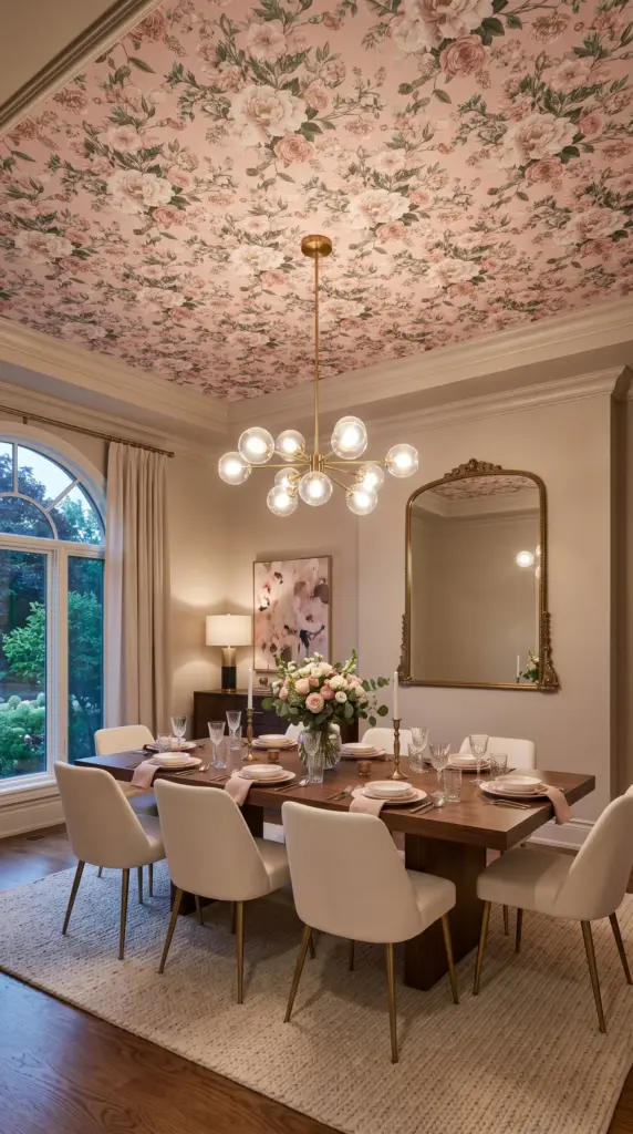 Applying -Wallpaper -and -Pink -Accents