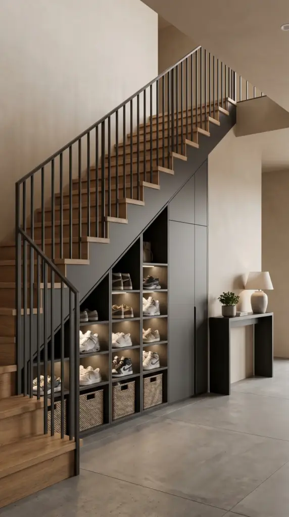 Charcoal -Grey -Stair -Cubbies
