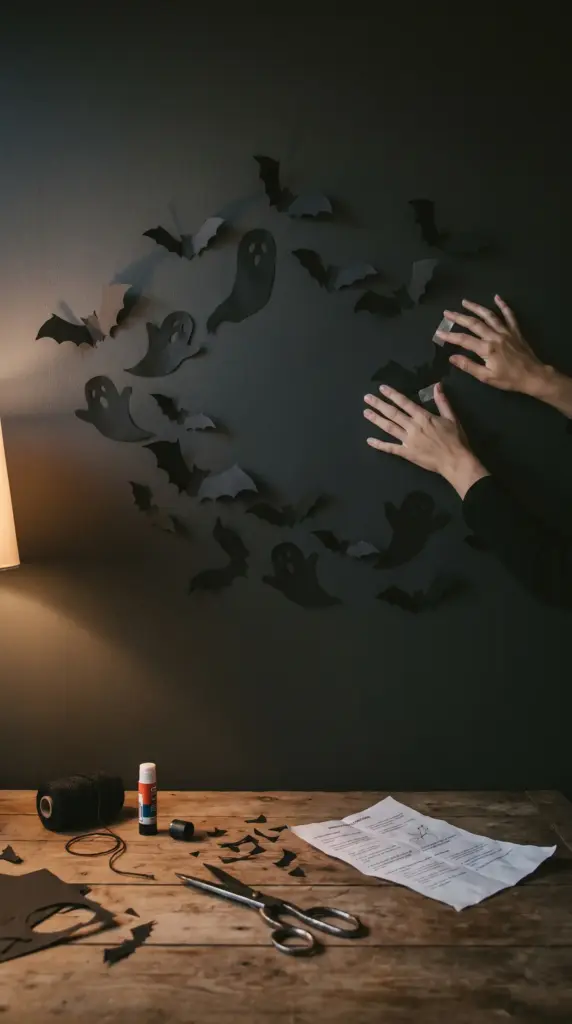 Creating -Spooky -Wall -Art -Craft