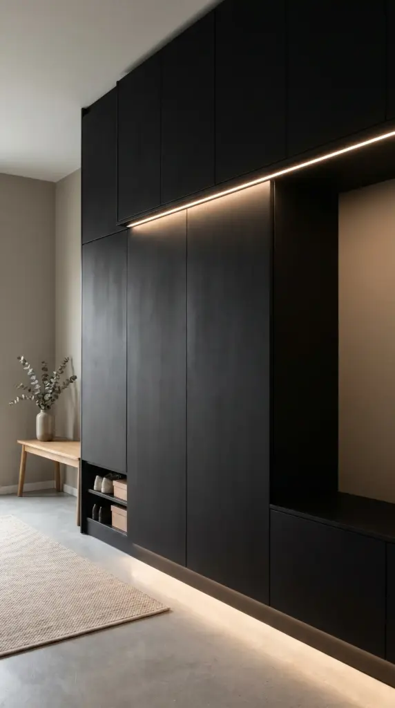 Sleek -Matte- Black- Cabinets