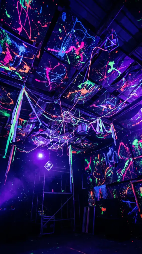 Splattering -Neon -UV -Paint