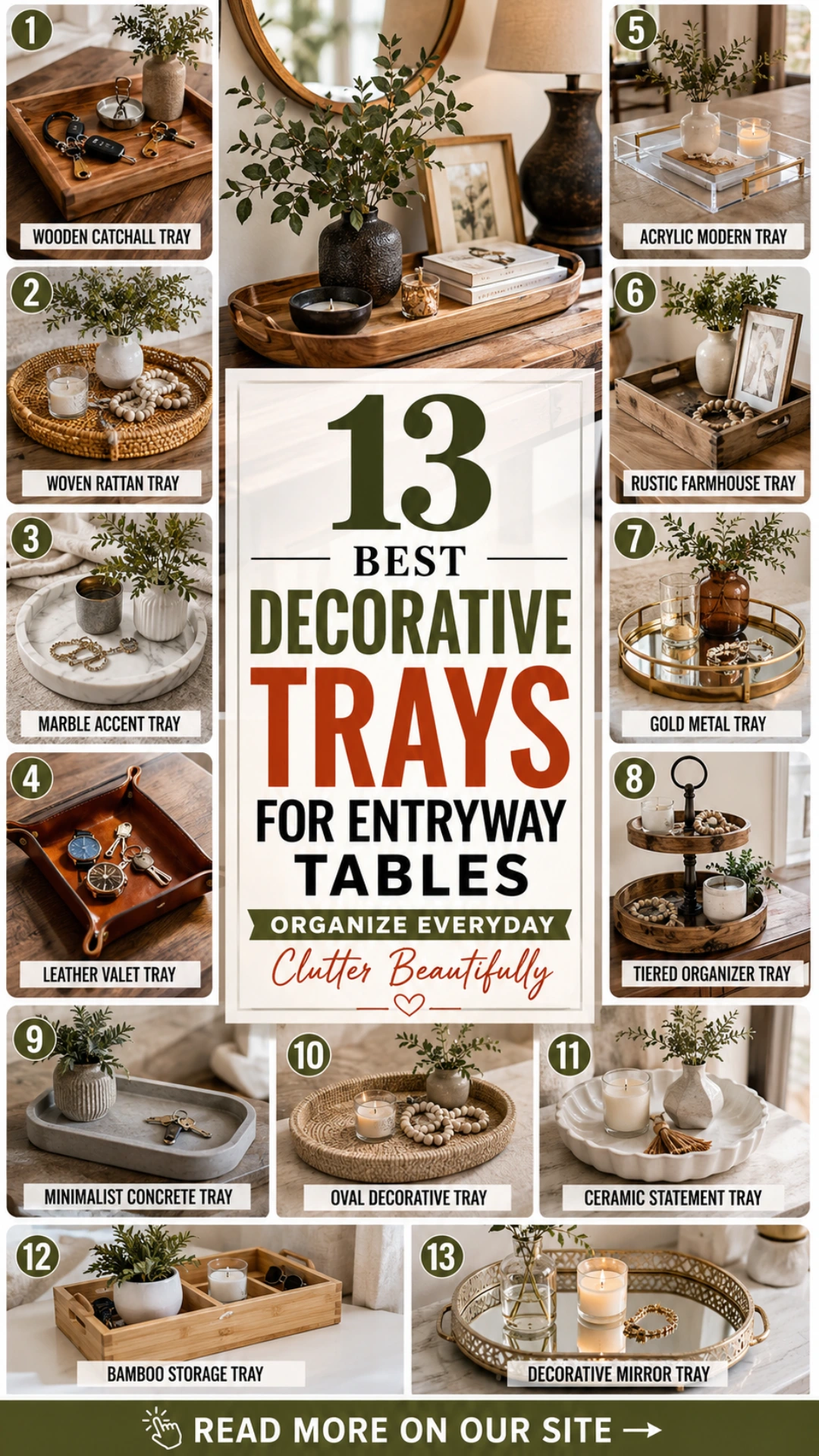 Best Decorative Trays for Entryway Tables to Organize Clutter Beautifully