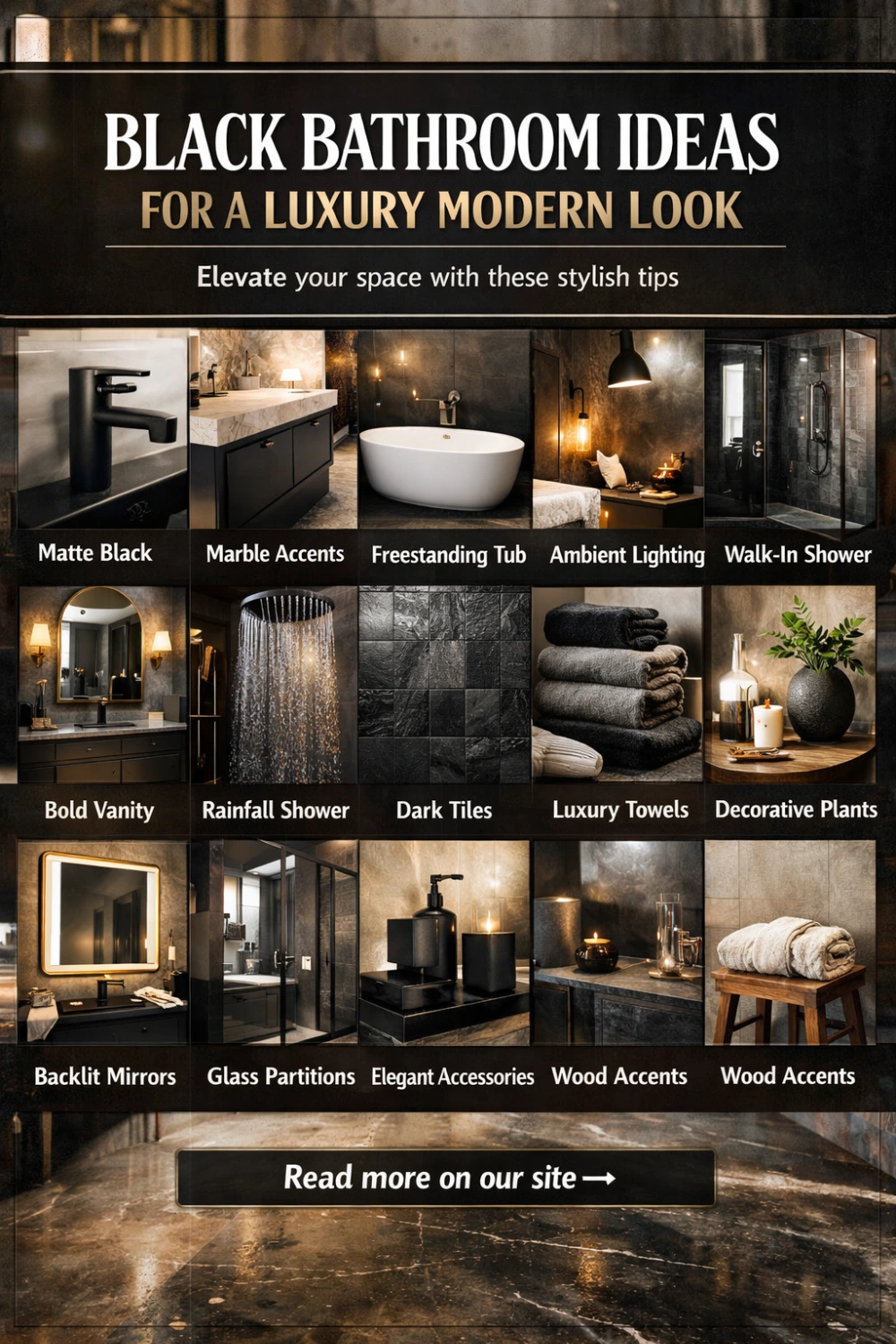 Black Bathroom Ideas For A Luxury Modern Look