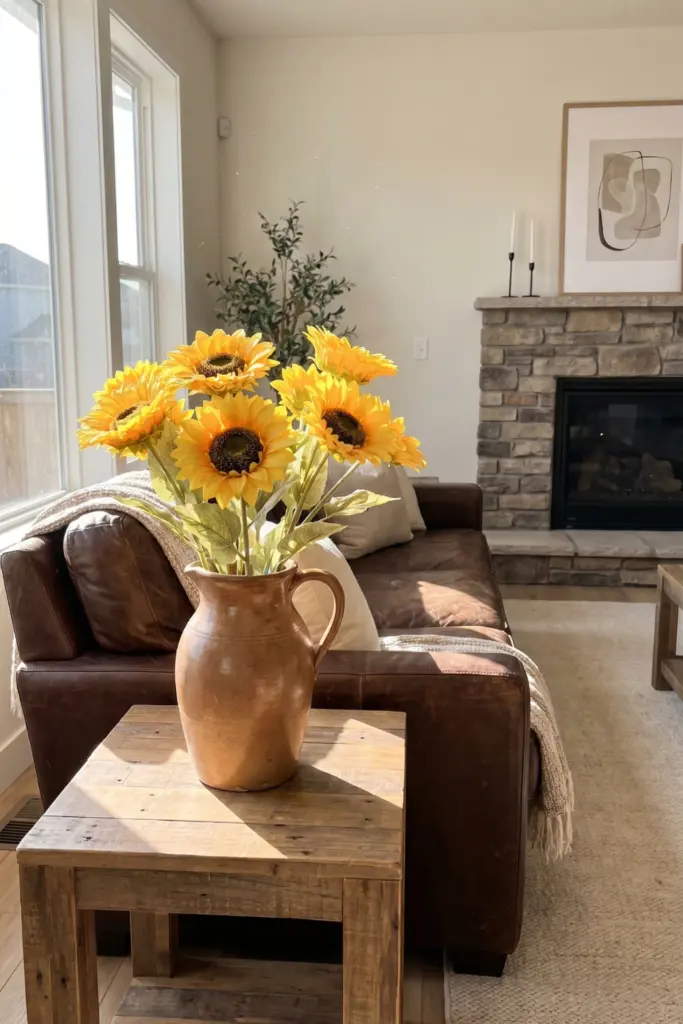 Bright -Faux -Sunflowers