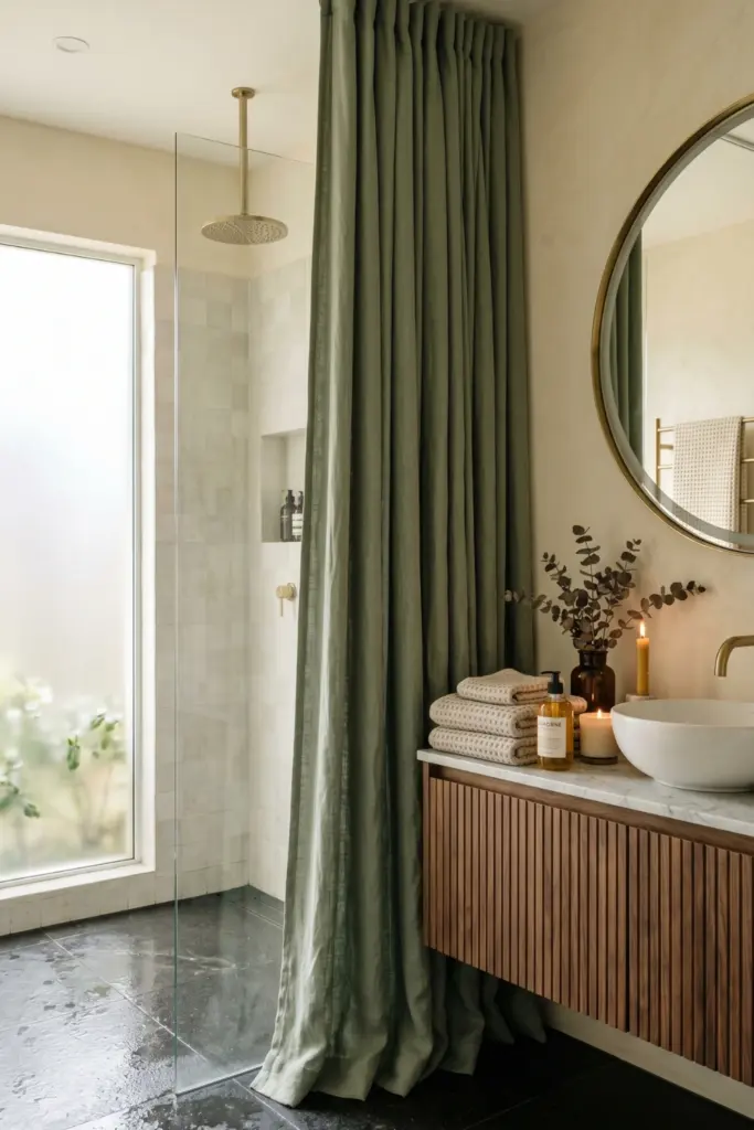 Hanging- Heavy -Linen -Curtains