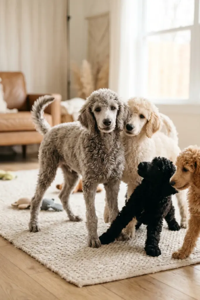 Standard -Poodle- Pups- Looking -Majestic