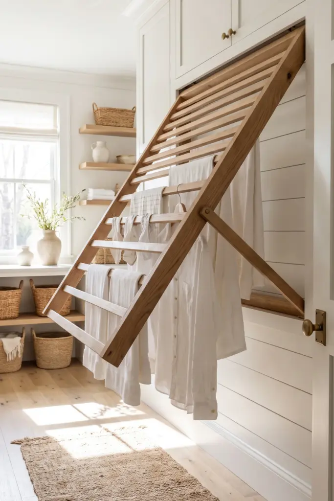 The -Drop-Down -Wooden- Slat- Rack