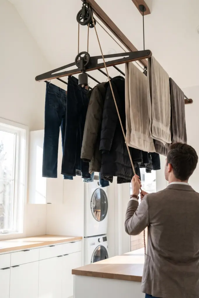 The -Pulley-Assisted -Wall -Rack