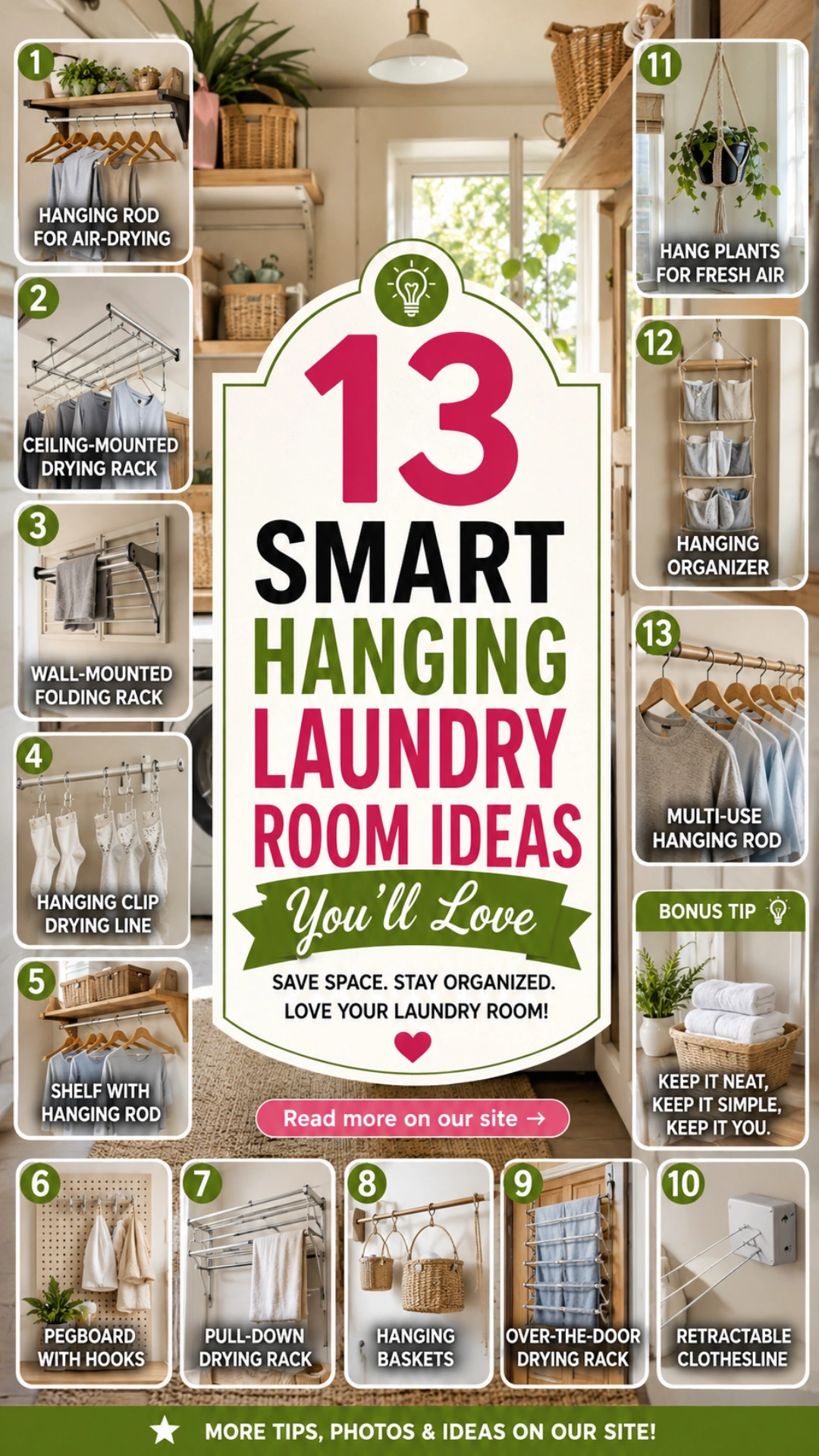 Smart Hanging Laundry Room Ideas You'll Love for an Organized Home