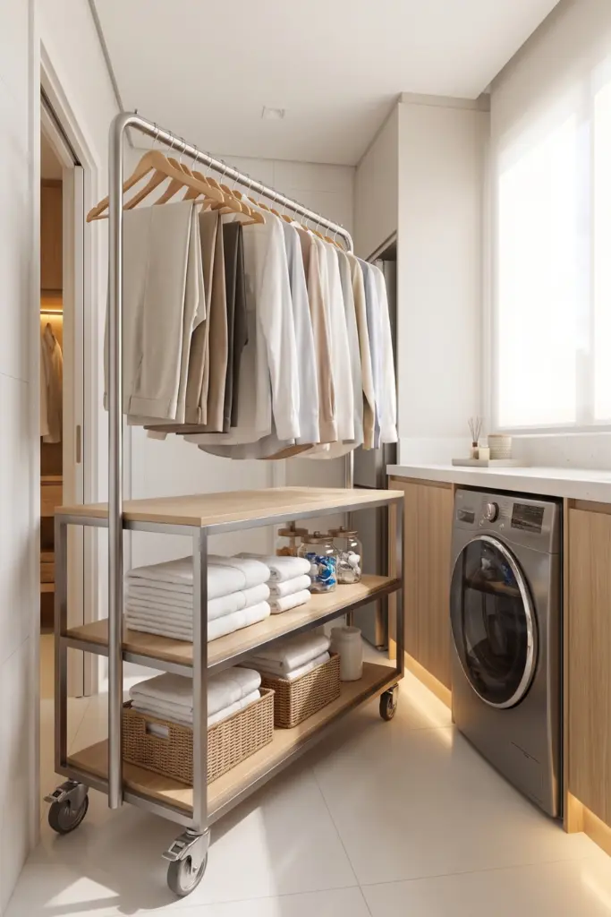 The -Rolling -Garment- Cart -Hybrid