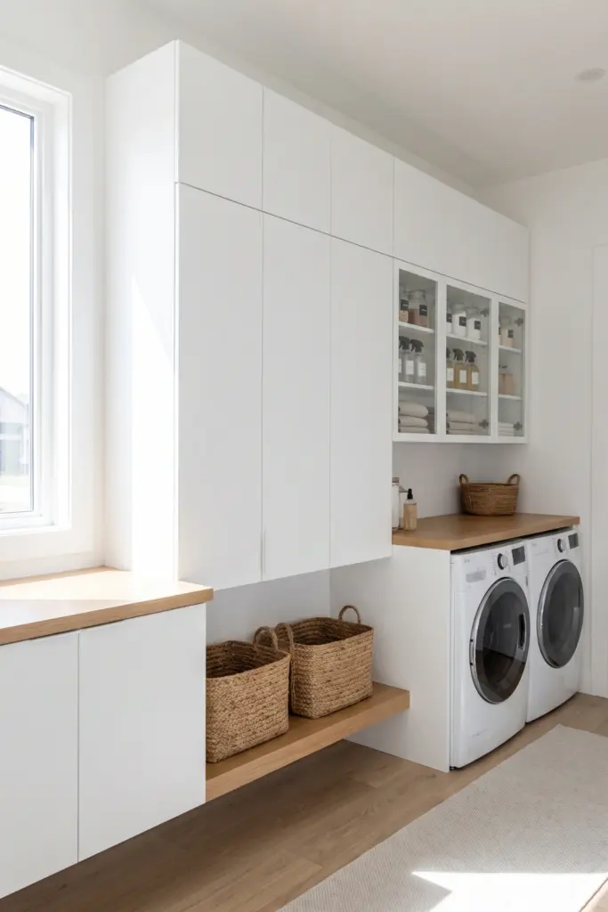Utilize -Floating -Cabinets- for- Hidden -Clutter