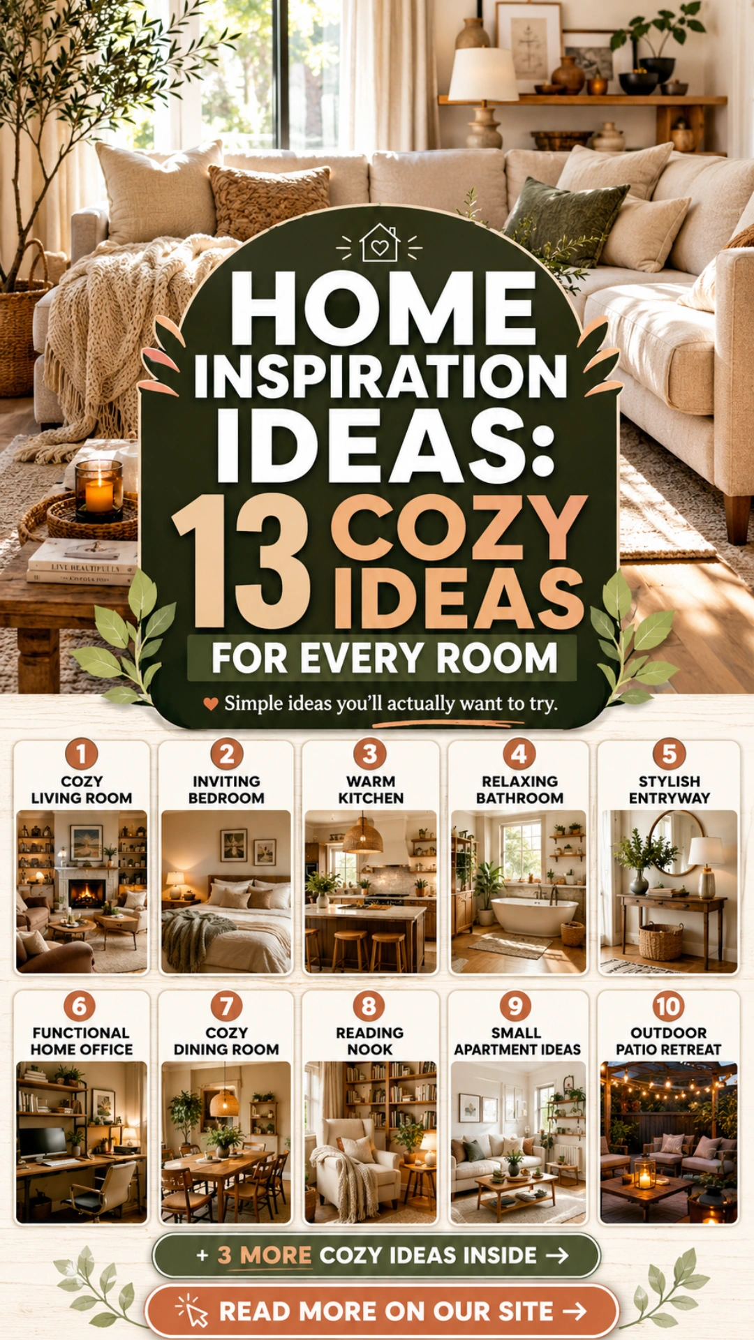 Home Inspiration Ideas: 13 Cozy Ideas for Every Room You'll Love All Year