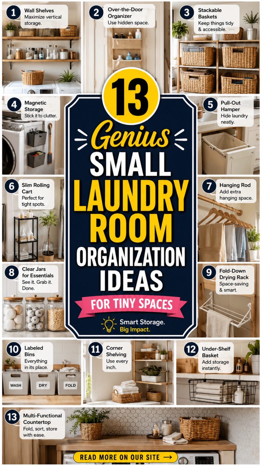13 Genius Small Laundry Room Organization Ideas for Tiny Spaces