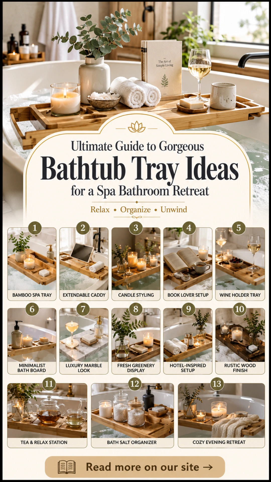 Ultimate Guide to Gorgeous Bathtub Tray Ideas for a Spa Bathroom Retreat