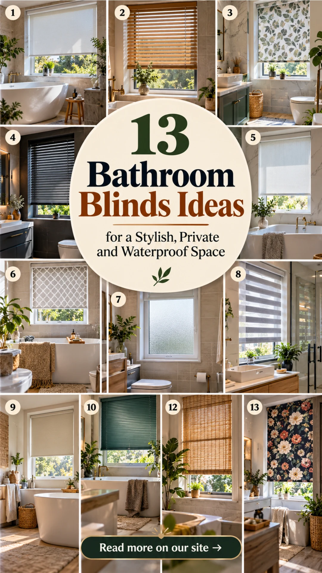 13 Bathroom Blinds Ideas for a Stylish, Private and Waterproof Space