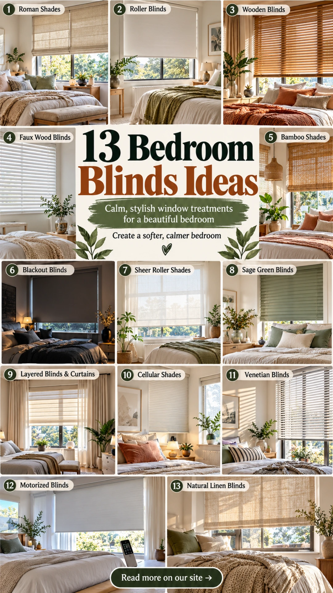 13 Bedroom Blinds Ideas for a Calm and Stylish Bedroom