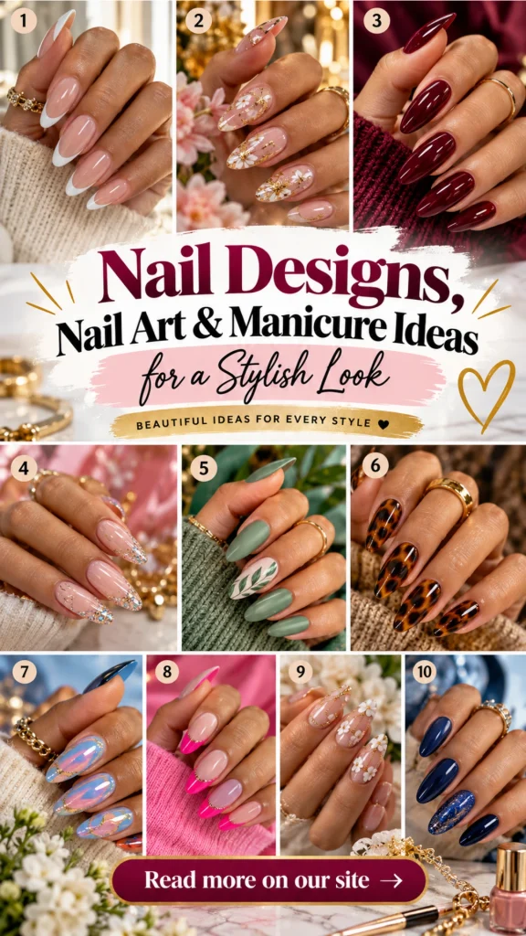 Close-up of a woman's hand featuring elegant almond-shaped nails with a glossy nude and blush-pink ombré manicure, smooth color transitions, neatly finished cuticles, and a polished nail art design.
